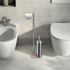 Gedy Trilly tualetes papīra un birstes turētājs, Hroms/Bēšs 3