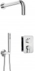 Silia dušas sistēma ar rokas dušu un iebūvi, Chrome