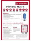 Ūdens sildītājs PRO ECO EVO DRY 50L, vertikāls Ecolable  4