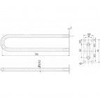 U-formas atbalsta rokturis,70 cm 2