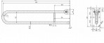 Ручка опоры U-формы с петлёй,85 см 2