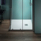 Ultraflat S+ dušas paliktnis 90x90 cm + dekoratīvais rāmis, Balts 5