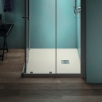 Ultraflat S+ dušas paliktnis 90x90cm+dekoratīvs rāmis, Beach sand 5