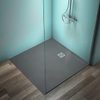 Ultraflat S+ dušas paliktnis 120x120cm+dekoratīvs rāmis, Concrete Grey 5