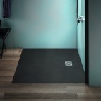 Ultraflat S+ dušas paliktnis 120x120cm+dekoratīvs rāmis, Jet black 4