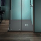 Ultraflat S+ dušas paliktnis 100x100cm+dekoratīvs rāmis, Concrete Grey 6