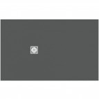 Ultraflat S+ dušas paliktnis 160x100 cm+dekoratīvs rāmis,Concrete grey 3