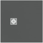 Ultraflat S+ dušas paliktnis 80x80 cm + dekoratīvs rāmis,Concrete grey 3