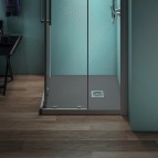 Ultraflat S+ dušas paliktnis 80x80 cm + dekoratīvs rāmis,Concrete grey 4