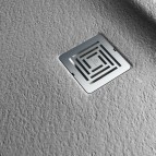 Ultraflat S+ dušas paliktnis 80x80 cm + dekoratīvs rāmis,Concrete grey 6