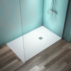 Ultraflat S+ dušas paliktnis 160x100 cm + dekoratīvais rāmis, Balts 4