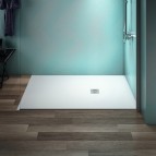 Ultraflat S+ dušas paliktnis 160x100 cm + dekoratīvais rāmis, Balts 5