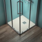 Ultraflat S+ dušas paliktnis 80x80 cm + dekoratīvs rāmis,Beach sand 4