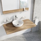 UNI 400 B SLIM izlietne uz virsmas Ø 400 mm, bez pārpludes, Balta 2