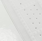 Unilux pretslīdošais paklājs, 35x70 cm, PVC, balts  2