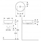 Накладная раковина VariForm Ø400 mm 2