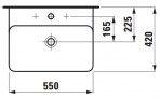 Laufen Val мини раковина 55x42 cm 2