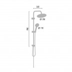 Valtemo RAINMAX Dušas sistēma, Bronze/ Black 4