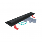 Valtemo STARLINE BLACK BASE Dušas kanāls, 60 cm