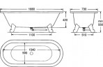 Vanna 6368 1680x730 mm, 209 l 2