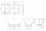 Vanna ANTHEUS 155x75 cm, balta 2