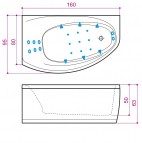 Ванна Eclipse 160x95 см + панель, каркас, сифон 3