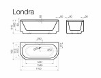 Ваннa Londra 170x76,5 см 5