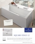 SQUARO EDGE 12 Vanna 170x75 cm ar sifonu un kājām, balta Quaryl®