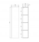 Vannas istabas augstais skapis (penālis) MODUO 40 Cashmere 2