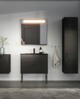 Vannas istabas spogulis ar apgaismojumu 1000 mm, matēts melns 2