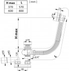 Vannas notekas komplekts ar pārplūdi - balts matēts 3