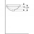 VariForm iebūvējama izlietne, apaļa, ar pārplūdi, 40 cm 3