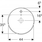 Variform pаковина встраиваемая сверху накладная, 48 cm 4