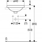 Variform Раковина Встраиваемая без перелива, 40 cm 5
