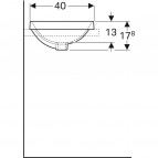 VariForm iebūvējama izlietne, ovāla, ar pārplūdes atveri, 50 cm 3