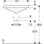 VariForm izlietne, taisnstūra, ar virsmu ūdens maisītājam, 55 cm 5