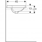 VariForm izlietne, taisnstūra, ar virsmu ūdens maisītājam, 55 cm 3