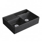 V&B Double-Bowl Sink virtuves izlietne, CERAMIC, 895x630mm, manual 