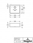 V&B Farmhouse 60 X кухонная мойка, CERAMIC, 595x500mm, manual  4