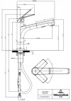 V&B Junis Sky Shower virtuves maisītājs, izvelkams, 2jet,Stainless St. 10