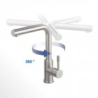 V&B Modern Steel кухонный смеситель, 1 jet, polished Stainless Steel 2