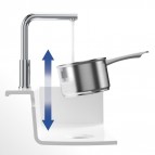 V&B Modern Steel кухонный смеситель, 1 jet, polished Stainless Steel 6