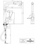 V&B Subway Style Shower virtuves maisītājs, izvelkams,2jet,Antharcite 8