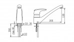 Vega 1820 cмеситель для кухни 2