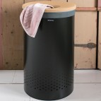 Veļas grozs 60 l, Black body / Cork Lid 5