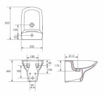 Carina подвесной унитаз без крышки 2