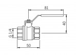 Oras Lodveida ventilis, DN8,PN25 2