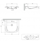 Hold M+ izlietne cilvēkiem ar ierobežotām iespējām, 60x55 cm, Balta 4