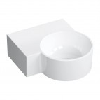 Omnires Ovo M+ izlietne 33x34 cm, kreisā puse, Gloss white