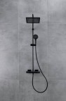 Vernis Shape Blend 240 1jet Showerpipe dušas sistēma, matēta melna 2